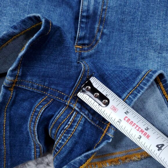 Asos High Rise Lift and Contour Jean Shorts Mid Blue Stretch US 6 UK 10 Shortie - Picture 8 of 11